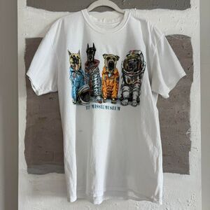 Double sided Dog NASA nature shirt